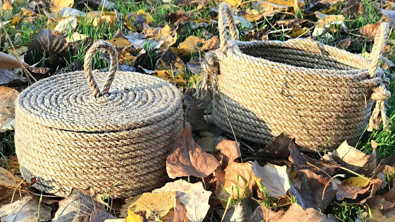 DIY jute basket in 15 minutes