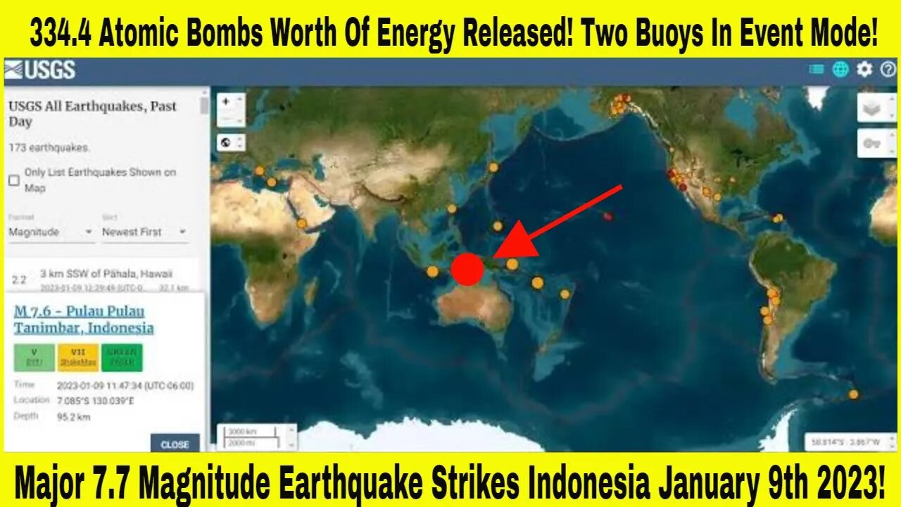 Major 7.7 Magnitude Earthquake Strikes Indonesia January 9th 2023!