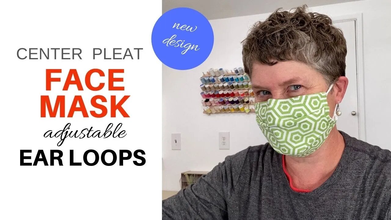 Center Pleat FACE MASK Tutorial | Adjustable Earloops