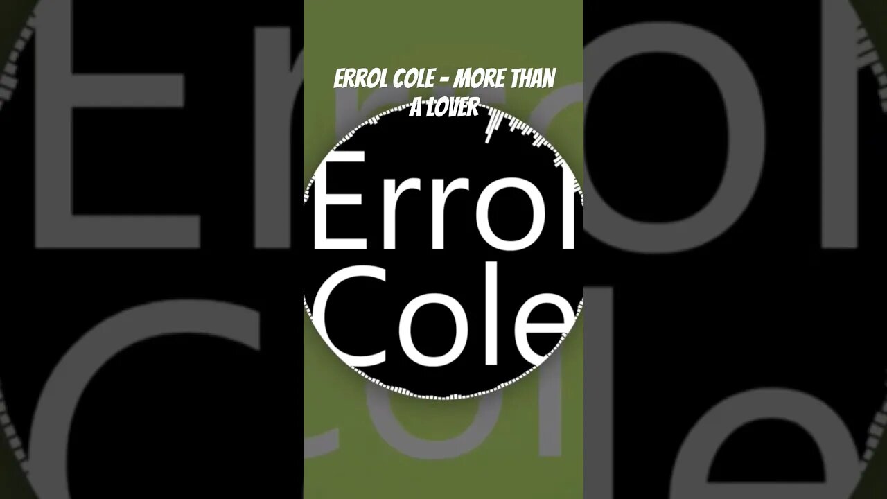 Errol Cole - More Than A Lover