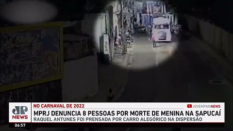 MP denuncia oito pessoas por homicídio culposo de menina esmagada por carro alegórico em 2022