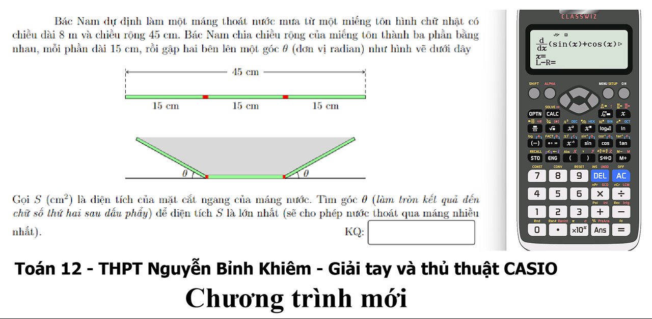 THPT Nguyễn Bỉnh Khiêm (Hà Nội): Bác Nam dự định làm một máng thoát nước mưa từ một miếng tô