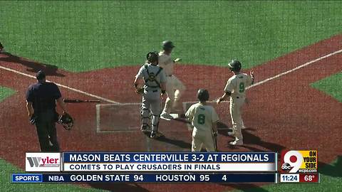 Mason beats Centerville in regional baseball semifinal