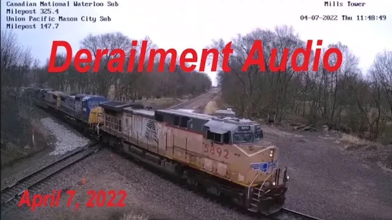 Scanner Audio from SB UP Derailment just South of Mills Tower on April 7, 2022 #Steel Highway#