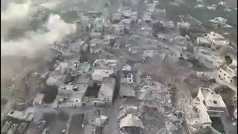 complete Destruction drone footage of the village of yaron in South lebanon.