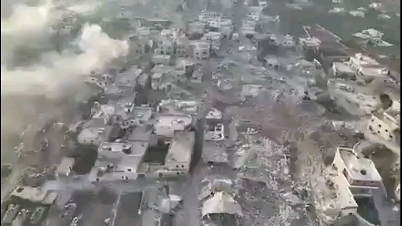 complete Destruction drone footage of the village of yaron in South lebanon.