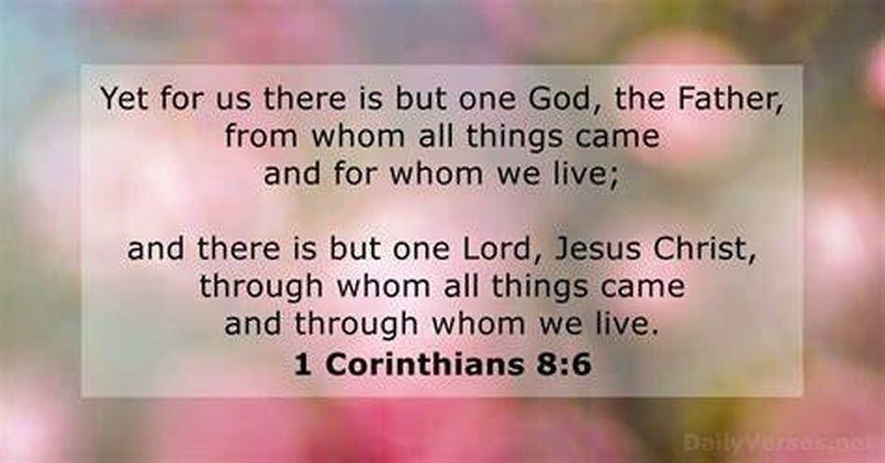 Why we believe - Theology Proper The Trinity of God Lecture #2