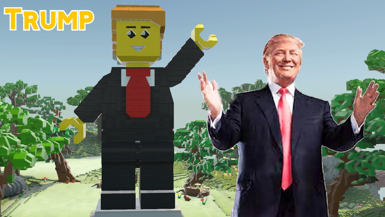 Lego Worlds: Donald Trump statue!!!