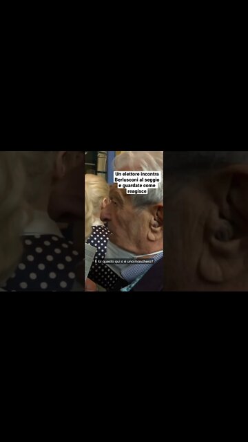Un elettore incontra Berlusconi al seggio e guardate come reagisce