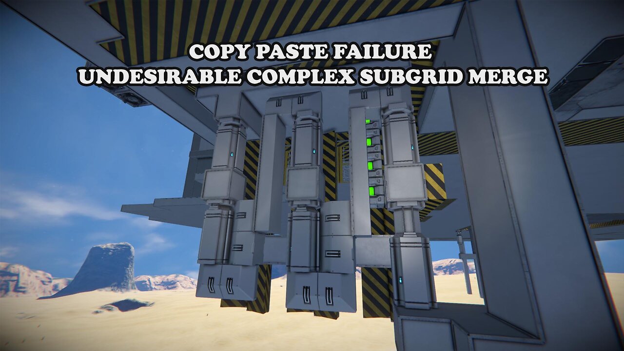 Copy Paste Failure – Undesirable Complex Subgrid Merge | Elevator | Space Engineers