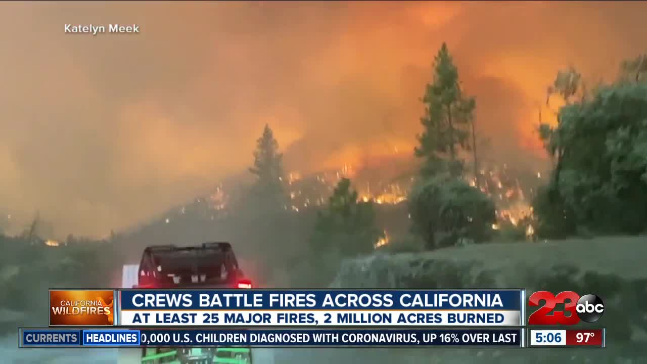 Crews battle fires across California