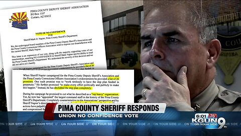 Pima County Sheriff responds to union's no-confidence vote 6p