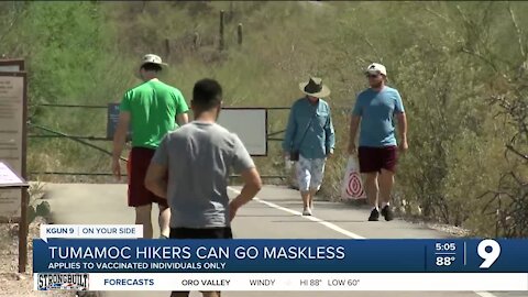 UArizona: Tumamoc Hill walkers can go maskless if vaccinated