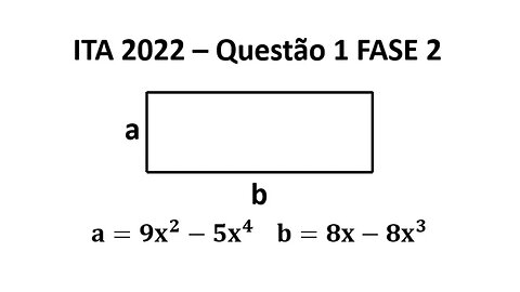 ITA 2022 Questão 1 Fase 2 - Matemática.