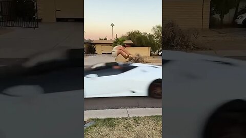 Jumping OVER a Lamborghini #remix #shorts