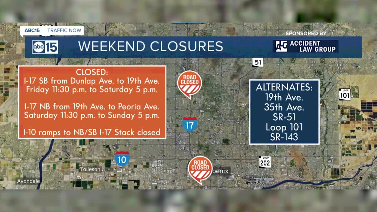 Weekend construction April 17-19