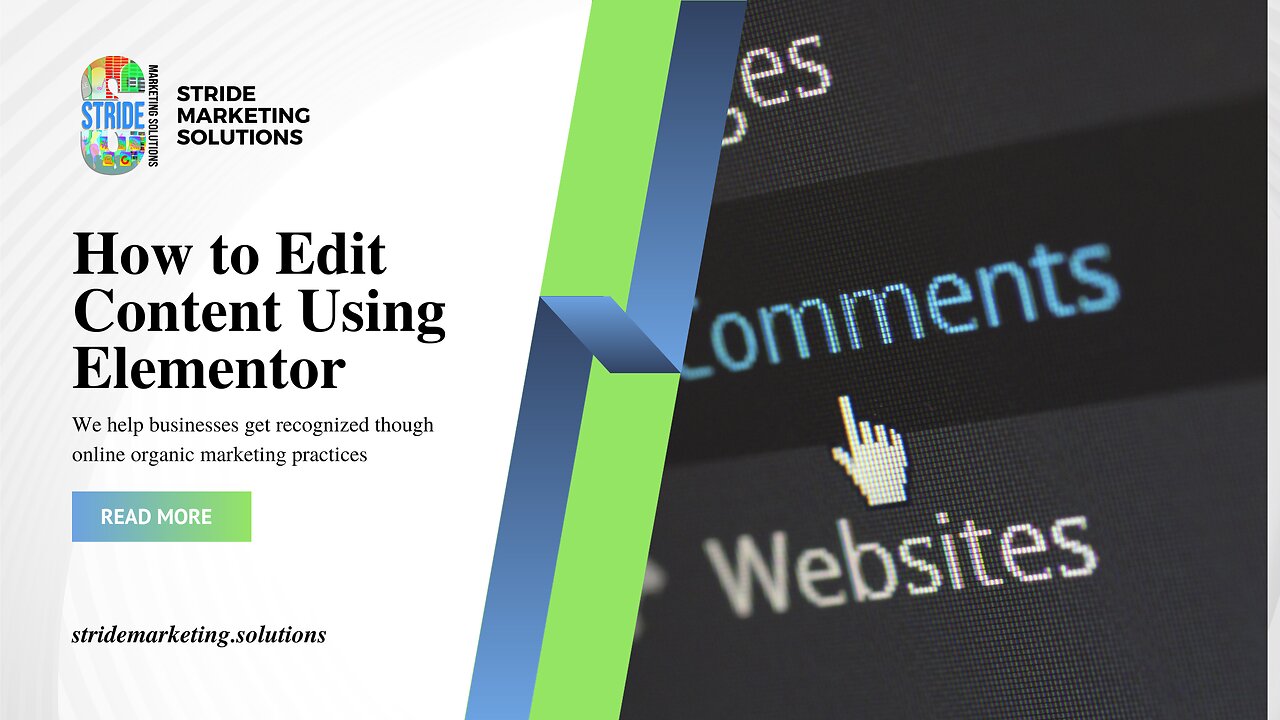 How to Edit Content Using Elementor