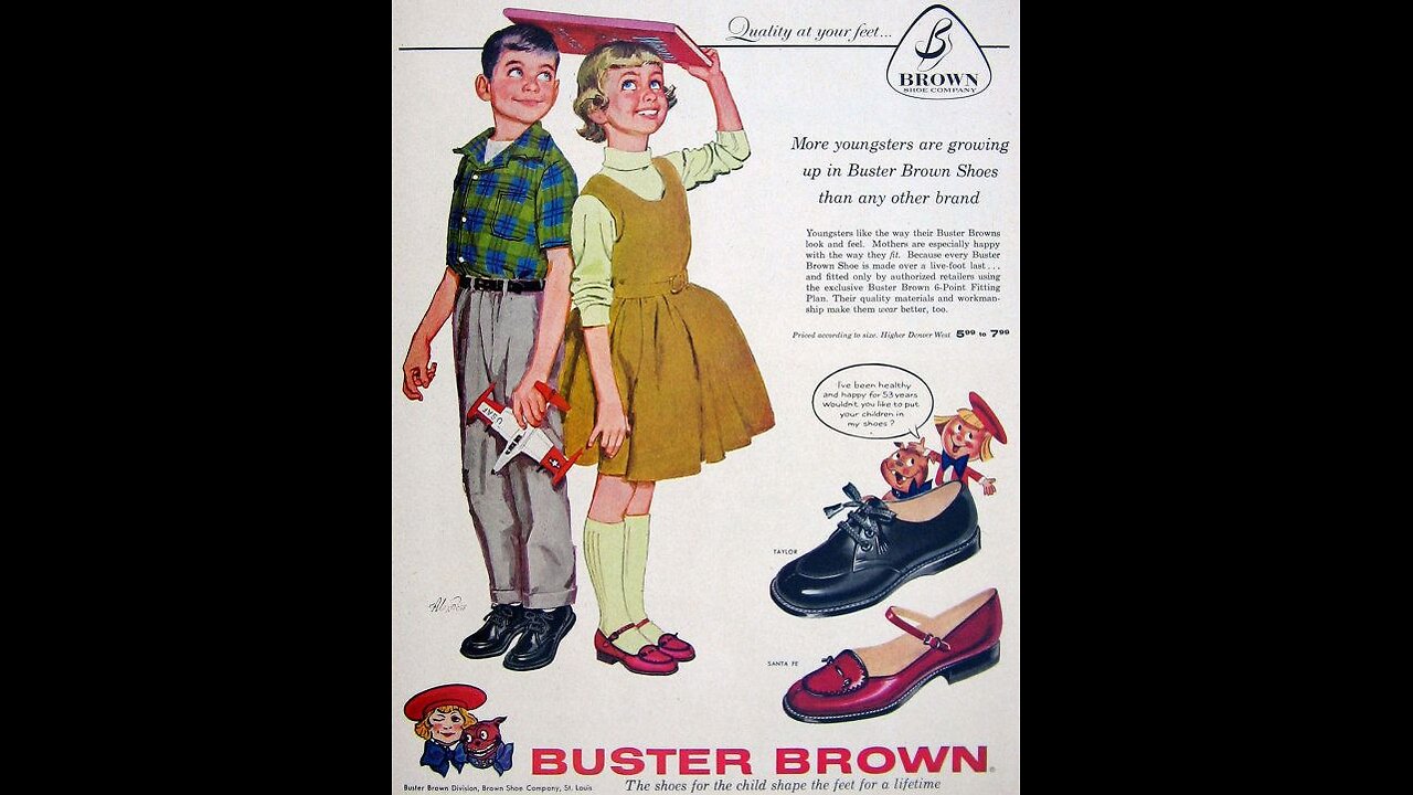 1950s BUSTER BROWN TV COMMERCIAL