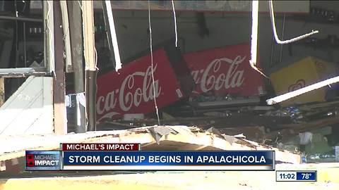 Storm cleanup in Apalachicola