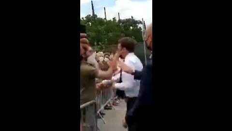 Random Man Slaps French President Across the Face