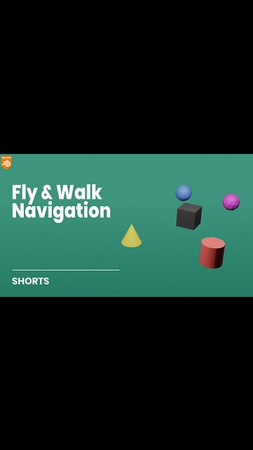 How to use the fly/walk navigation (first-person) in Blender [3.5] | Blender Basics | #shorts