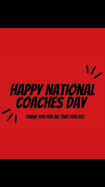 Happy Coaches Day!