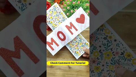 Handmade Mother's Day Gift Card Making Easy #shorts