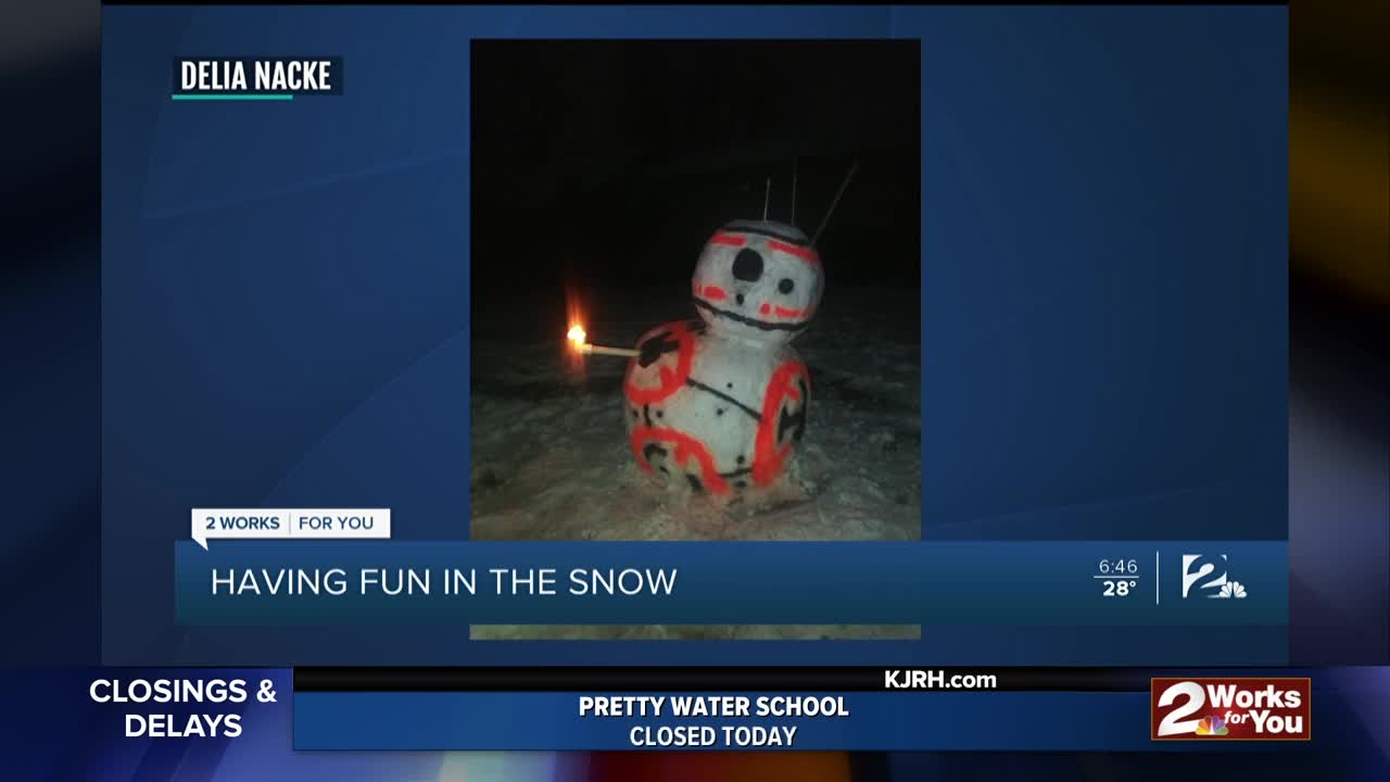 Snow day pics on the morning show