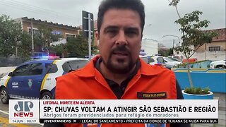 Fortes chuvas voltam a castigar áreas em São Sebastião, litoral norte de SP