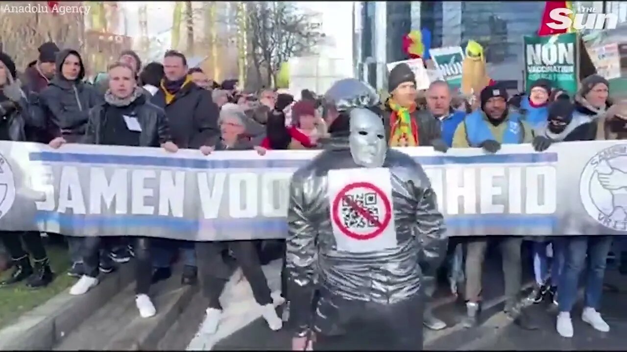 Belgian protesting About Restrictions