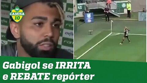 ESQUENTOU! Gabigol se IRRITA e REBATE repórter após Palmeiras x Flamengo!