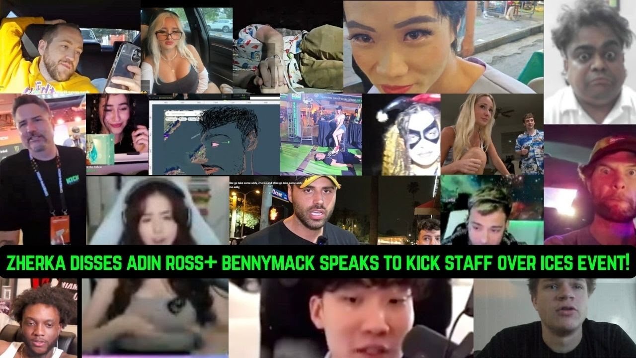 ZHERKA DISSES ADIN ROSS+ BENNYMACK SPEAKS TO KICK STAFF OVER ICES EVENT #iceposeidon #kickstreaming