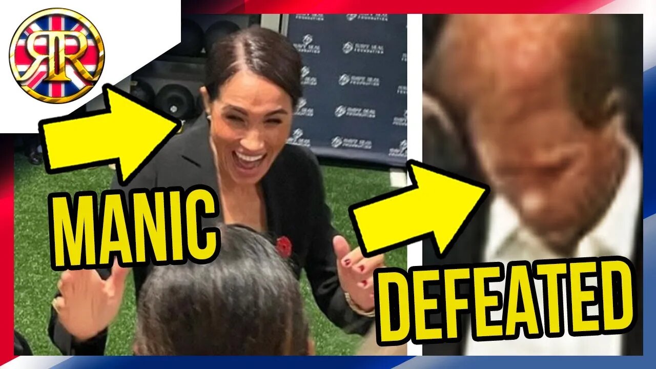 Harry looking MISERABLE while Meghan PUSHES FOR ATTENTION!