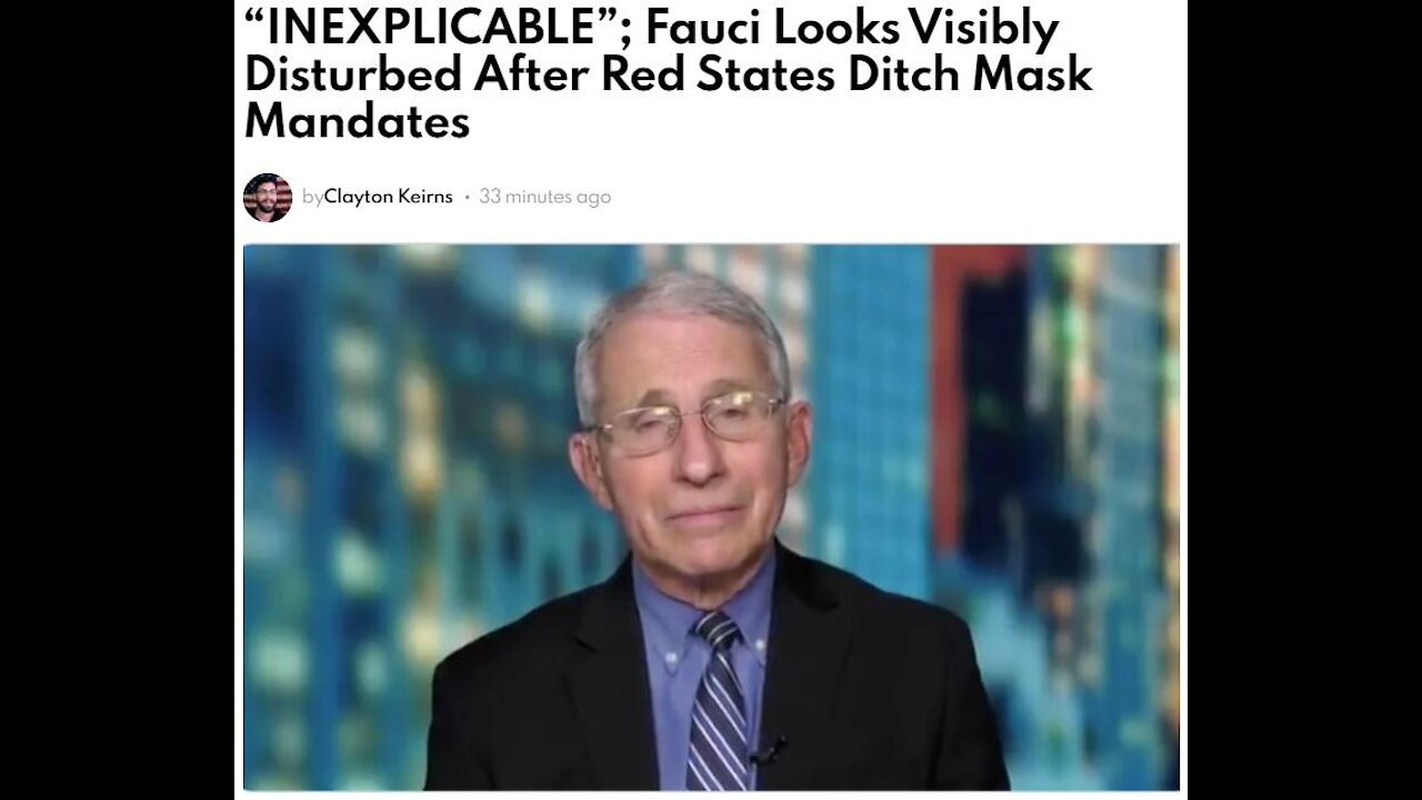 “INEXPLICABLE”; Fauci Looks Visibly Disturbed After Red States Ditch Mask Mandates