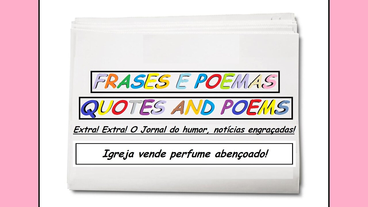 Notícias engraçadas: Igreja vende perfume abençoado! [Frases e Poemas]