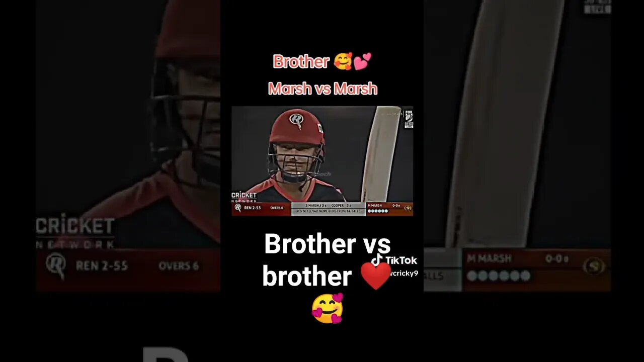 Brother vs brother 🥰❤️❤️🥰Marsh #youtubeshorts #cricket #batsman #cricketplayer #ipl vs Marsh