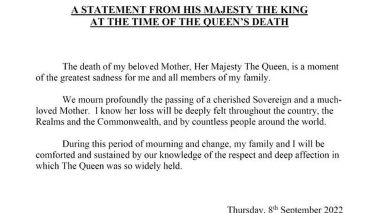 Here is the moment Huw Edwards on BBC One announced the death of HM The Queen Elizabeth ll