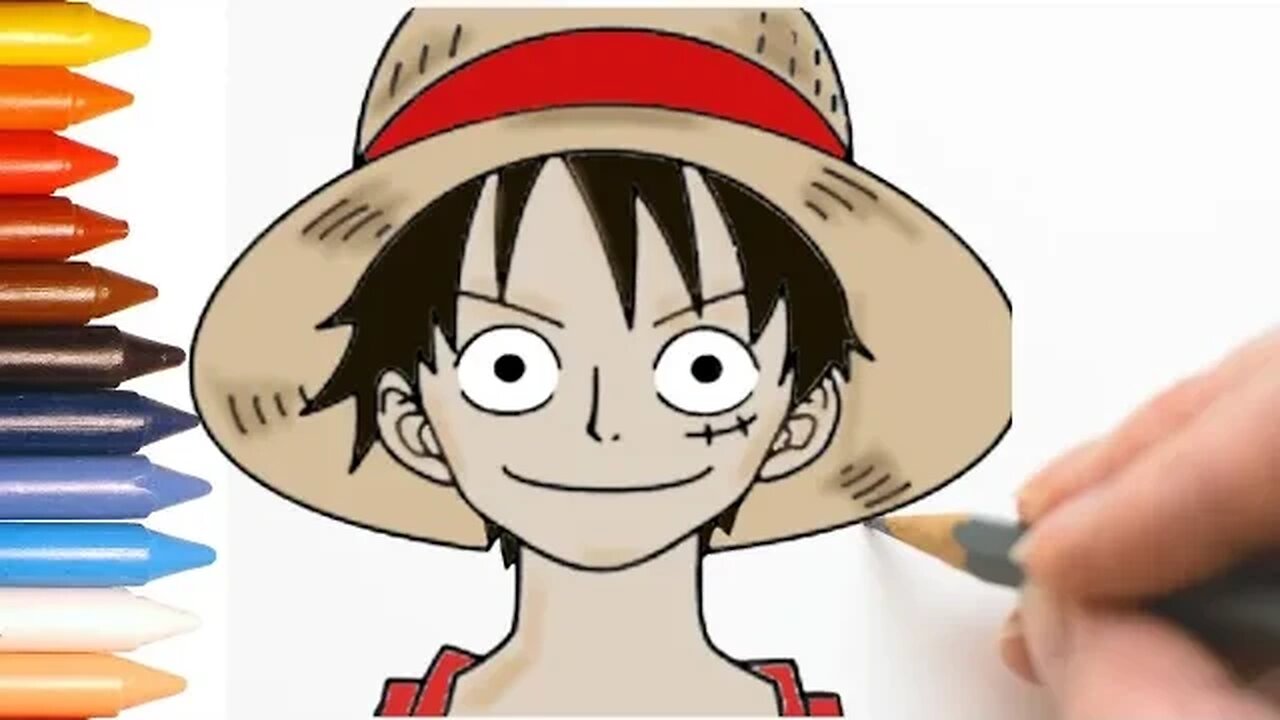 COMO DESENHAR FÁCIL LUFFY - ONE PIECE - PASSO A PASSO