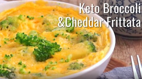 Keto Diet Recipes Broccoli and Cheddar Frittata