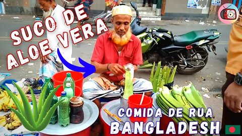 VOCÊ EXPERIMENTARIA? SUCO de BABOSA de Bangladesh! Reagindo a Comidas de Rua | Veja Aqui React