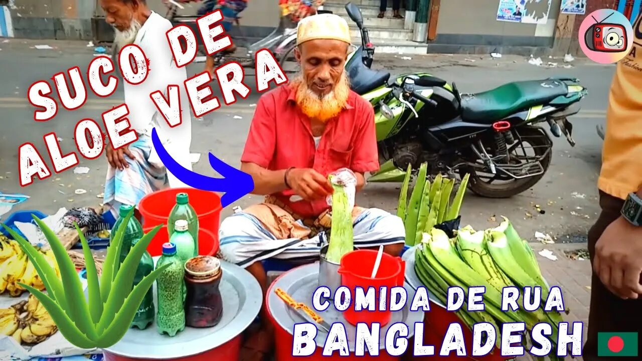 VOCÊ EXPERIMENTARIA? SUCO de BABOSA de Bangladesh! Reagindo a Comidas de Rua | Veja Aqui React