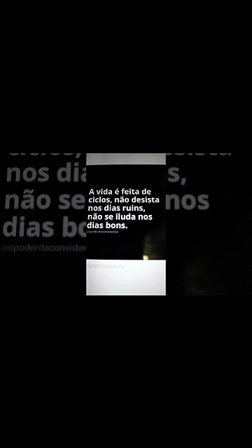 A vida é feita de ciclos