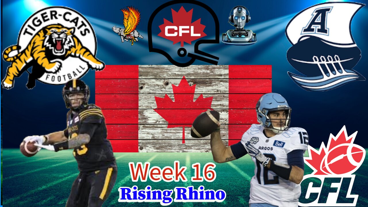 Hamilton Tiger-Cats Vs Toronto Argonauts CFL: Week 16 Watch Party and Play by Play