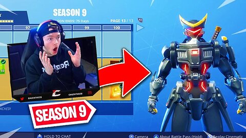 *NEW* SEASON 9 BATTLE PASS TIER 100 SHOWCASE! Fortnite Battle Pass Max Tiers Unlocked