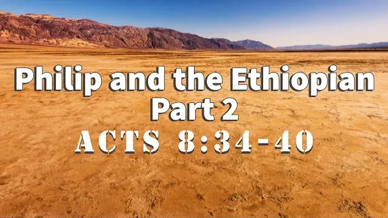 ECF Live Stream | Philip and the Ethiopian ACTS 8:34-40| Nina Salinas | 03.05.2023