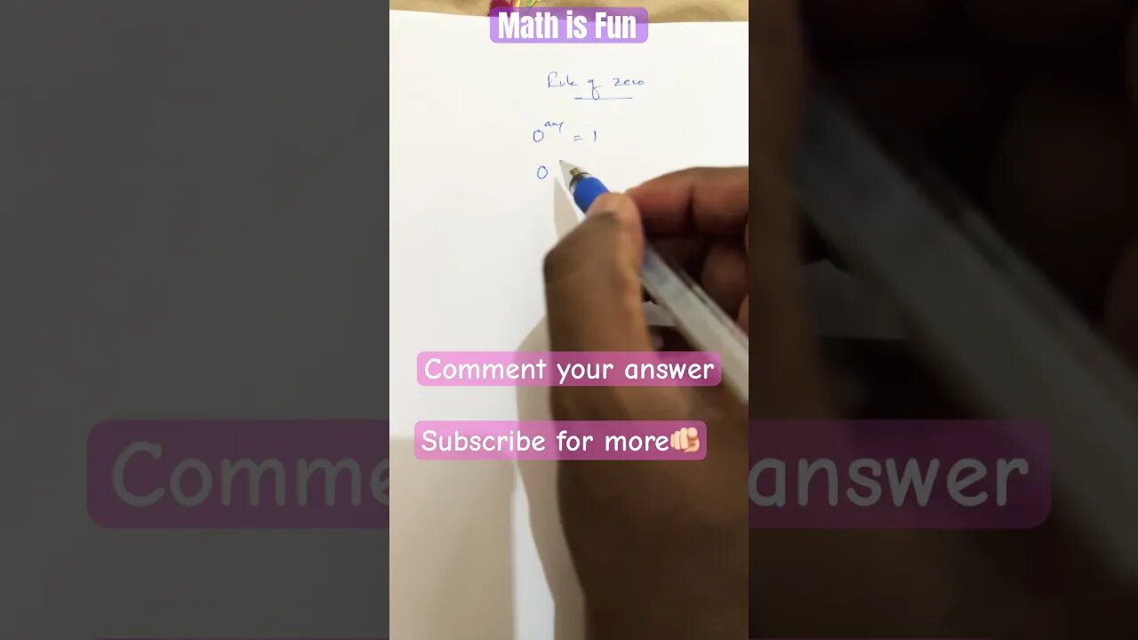 Math is Fun 🤞🏻✌🏻 #Rule of zero # youtubeshorts #mathtrick