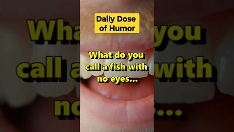 "What do you call a fish with no eyes..." #shorts #Funny #Subscribe