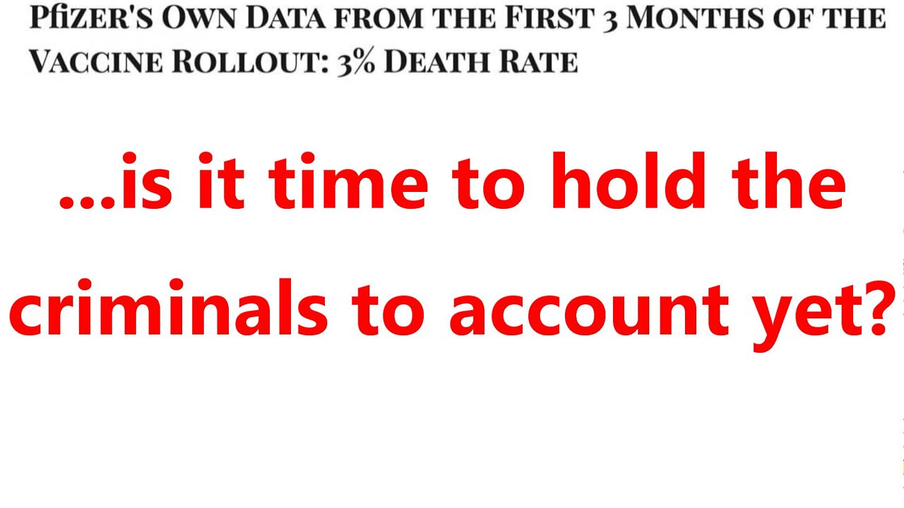 ...is it time to hold the criminals to account yet?