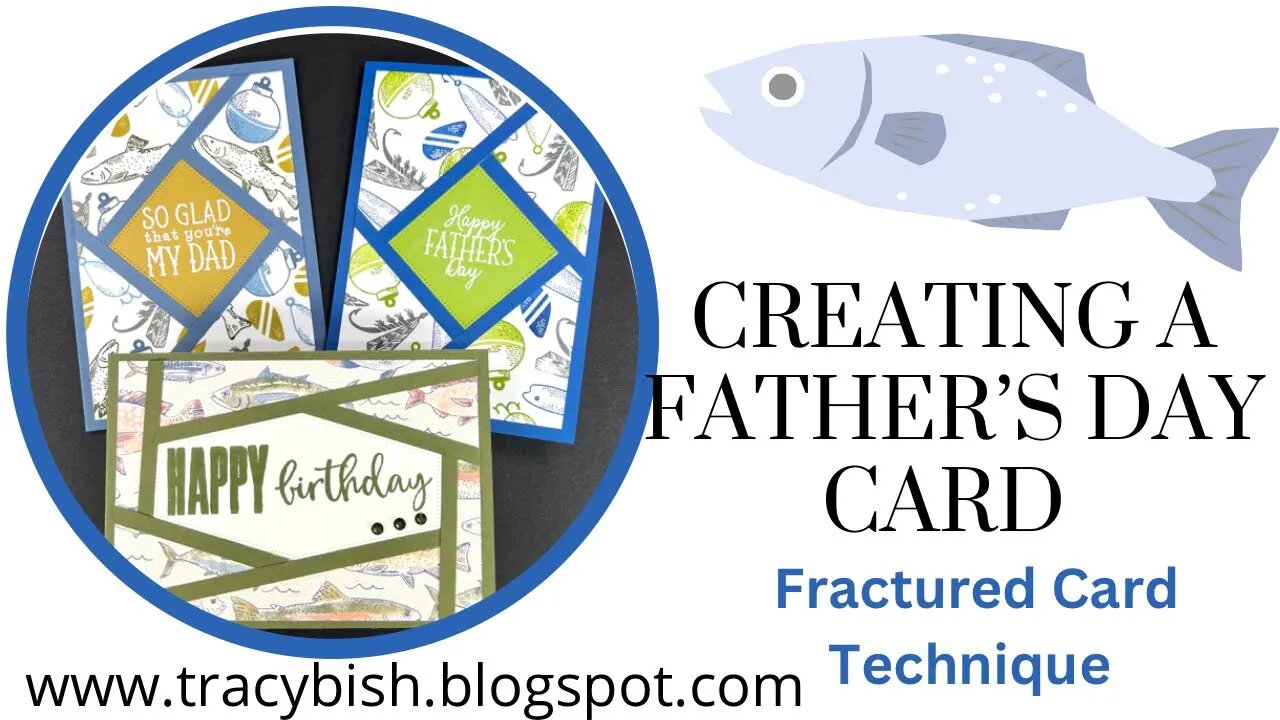 Fractured Card Technique - Fatgers Day Card!