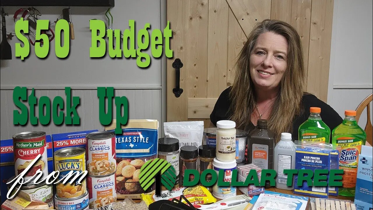 $50 Budget Pantry Stock Up from Dollar Tree ~ Preparedness